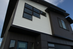 Close up of second story windows