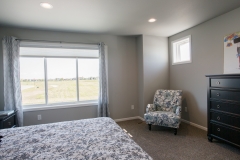 Bedroom with custom windows