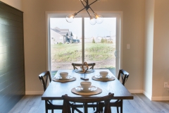 Dining room with sliding glass doors