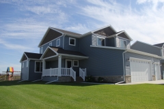 Angled exterior shot of a home with a porch
