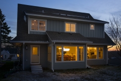 back of house exterior at night